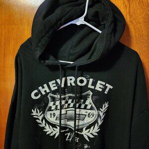 Men's 2XL Alstyle Black 1969 Chevrolet Z28 Graphic Print Fleece Pullover Hoodie